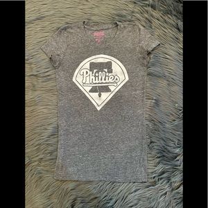 PINK Victoria’s Secret Phillies Tee - Size XS | Color: Grey
